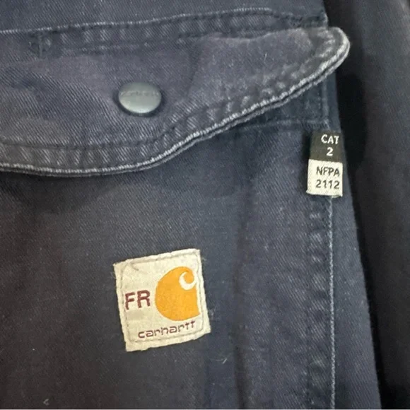 CARHARTT Fr Coveralls Mens Sz 3XL Reg. Workwear Hi Vis Flame Resistant 391-20 - Picture 5 of 13